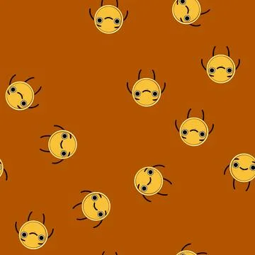 Seamless pattern payment coin character cartoon vector 스톡 일러스트