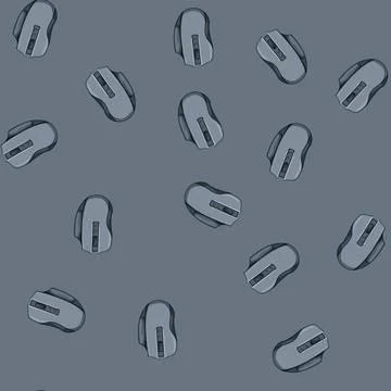 Seamless pattern pc game mouse cartoon vector Stock Illustration