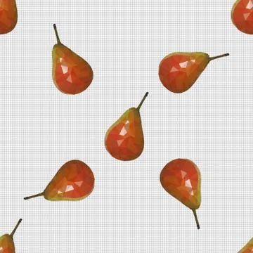 Seamless pattern with pears Stock Illustration