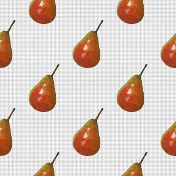 Seamless pattern with pears Stock Illustration