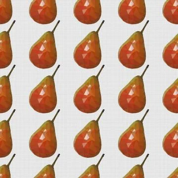 Seamless pattern with pears Stock Illustration