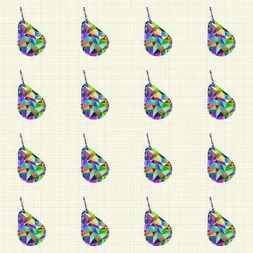 Seamless pattern with pears Stock Illustration