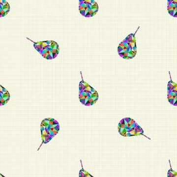 Seamless pattern with pears Stock Illustration