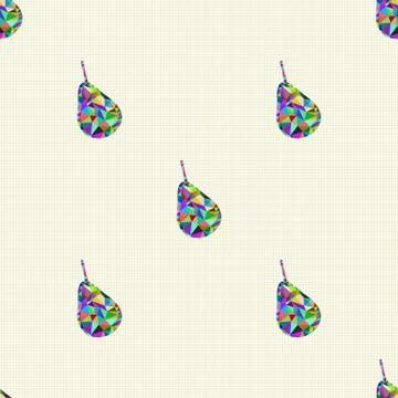 Seamless pattern with pears Stock Illustration