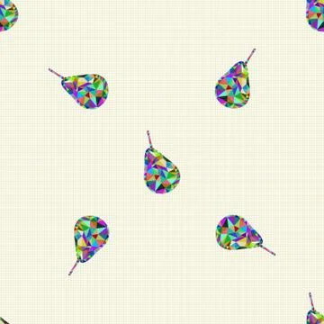 Seamless pattern with pears Stock Illustration