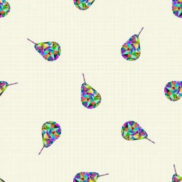 Seamless pattern with pears Stock Illustration