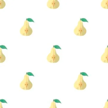Seamless pattern with pears Stock Illustration