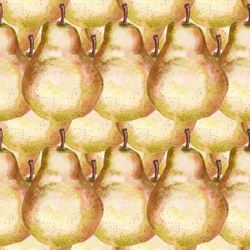 Seamless pattern with pears Stock Illustration