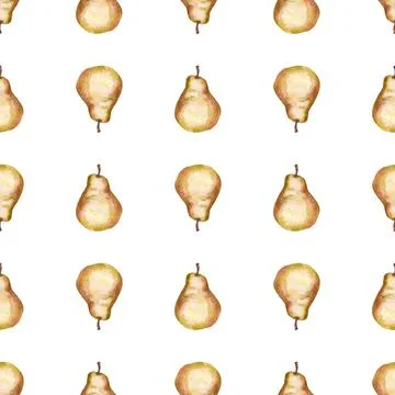 Seamless pattern with pears Stock Illustration