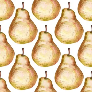 Seamless pattern with pears Stock Illustration