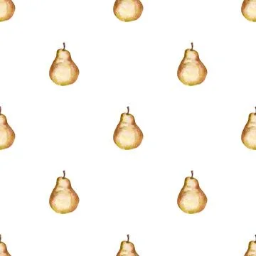 Seamless pattern with pears Stock Illustration