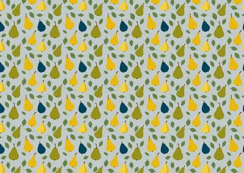 Seamless pattern with pears vector illustration Illustrazione stock