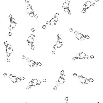 Seamless pattern pebble sketch hand drawn Stock Illustration