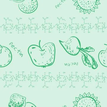 Seamless pattern: Pectin Stock Illustration