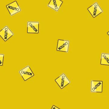Seamless pattern pedestrian road sign cartoon vector Stock Illustration