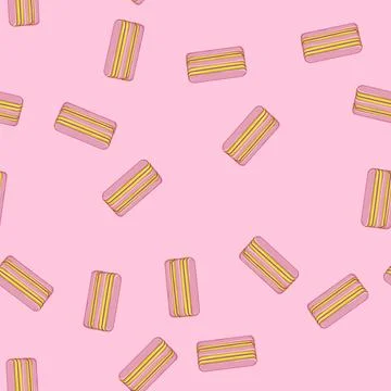 Seamless pattern pen pencil case cartoon vector Stock Illustration