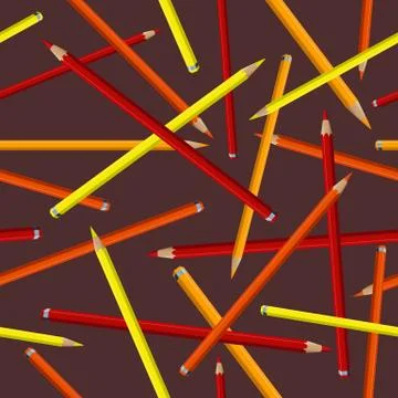 Seamless pattern with pencils イラスト素材