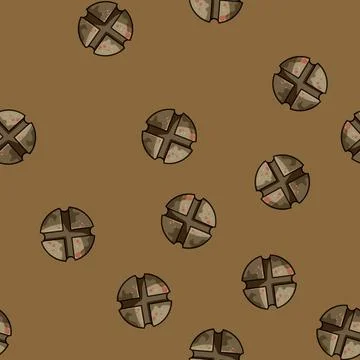 Seamless pattern penetrating rusty screw head cartoon vector Stock Illustration