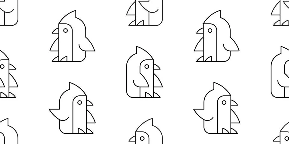 Seamless pattern with Penguin Stock Illustration