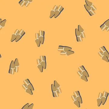 Seamless pattern people man slippers cartoon vector Stock Illustration