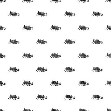Seamless pattern with people rowing boat racing Stock Illustration