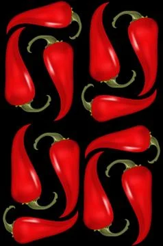 Seamless pattern with pepers 库存插图