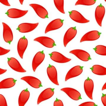 Seamless Pattern with Pepper Stock Illustration