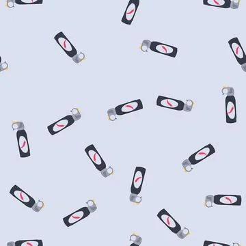 Seamless pattern pepper spray canister showing chili for personal protection Stock Illustration