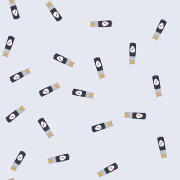 Seamless pattern pepper spray canister with safety mechanism for self defense Stock Illustration