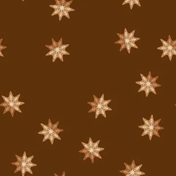 Seamless pattern peppermint christmas themed cookies cartoon vector Stock Illustration