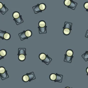 Seamless pattern performance spotlight stage cartoon vector Illustrazione stock