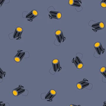 Seamless pattern performance spotlight stage cartoon vector Illustrazione stock