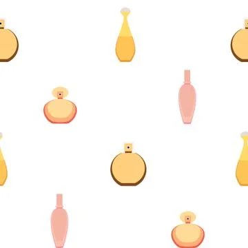 Seamless Pattern of  perfume and adekalon  bottle. Vector Illustration Illustration