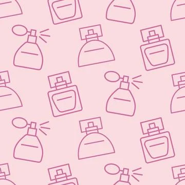 Seamless pattern with perfume bottles Stock-Illustration