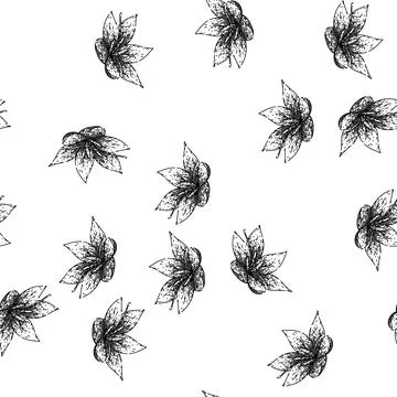 Seamless pattern perfume saffron sketch hand drawn Stock Illustration