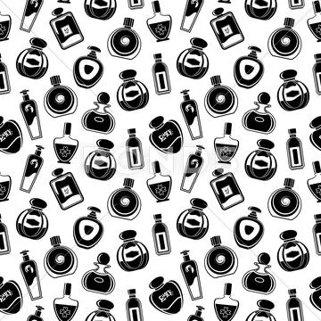 Seamless pattern for perfumes Stock Illustration
