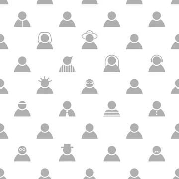 Seamless pattern, Person, Avatar, Texture background Stock Illustration