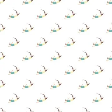 Seamless pattern with person doing extreme bungee jumping Stockillustratie