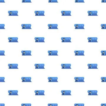 Seamless pattern with person entering blue chat bubble 库存插图
