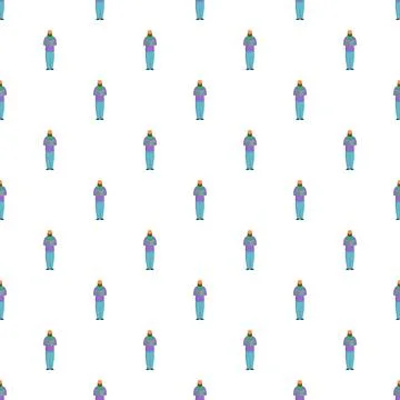 Seamless pattern with person reading book illustration Illustrazione stock