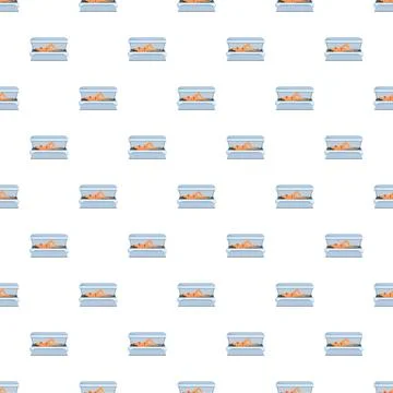Seamless pattern with person in tanning bed Stock Illustration
