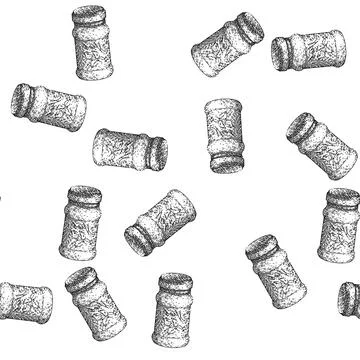 Seamless pattern pesto bottle sketch hand drawn Stock Illustration
