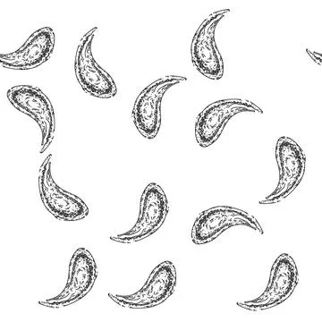 Seamless pattern pesto sauce splash sketch hand drawn Stock Illustration