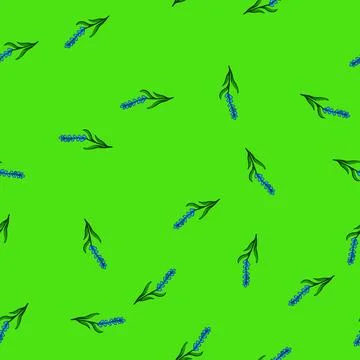 Seamless pattern petal flower branch cartoon vector Illustrazione stock