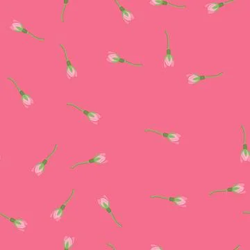 Seamless pattern petal sakura cherry blossom cartoon vector 스톡 일러스트