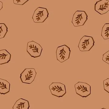 Seamless pattern petrified fossil cartoon vector Stock Illustration