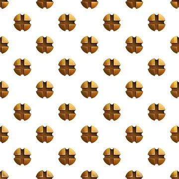 Seamless pattern with phillips head screw tops Stock Illustration
