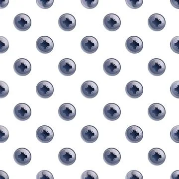 Seamless pattern of phillips head screw tops Stock Illustration