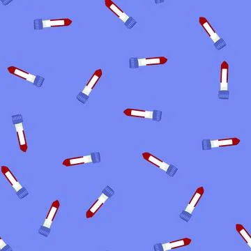 Seamless pattern phlebotomy blood test vial cartoon vector イラスト素材