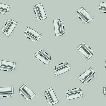 Seamless pattern phone fax machine cartoon vector Stock Illustration